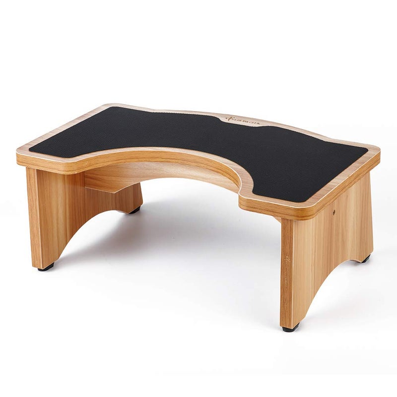 StrongTek كرسي المرحاض المعزز من سترونغ تيك، كرسي خشبي للحمام، خشب سميك إضافي، قدرة قوية تصل إلى 350 رطل، كرسي مرحاض مريح للأطفال والبالغين وكبار السن - Image 1